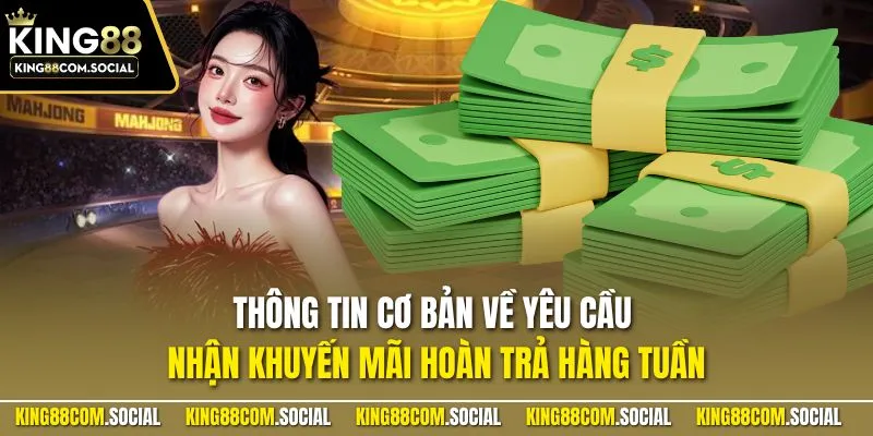 Thông tin cơ bản về yêu cầu nhận khuyến mãi hoàn trả hàng tuần